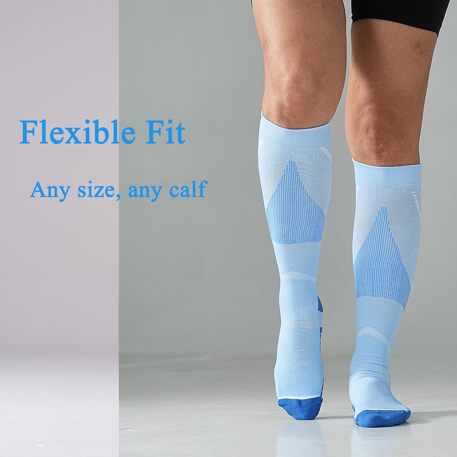 4 Pairs Compression Socks For Women and Men 20-30mmHg Graduated Compression Circulation Support Socks For Travel