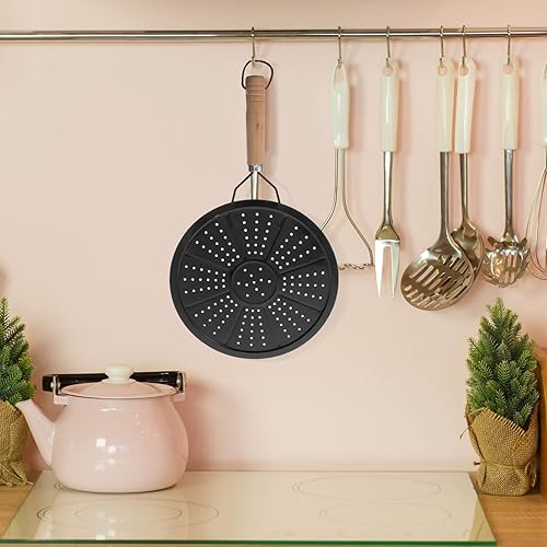 Miniatura 2 de Luxshiny Induction Burner Heat Diffuser Reducer Cast Iron Plate With Wooden Handle Insulation Pad For Electric And Gas Stovetops Electric Stove