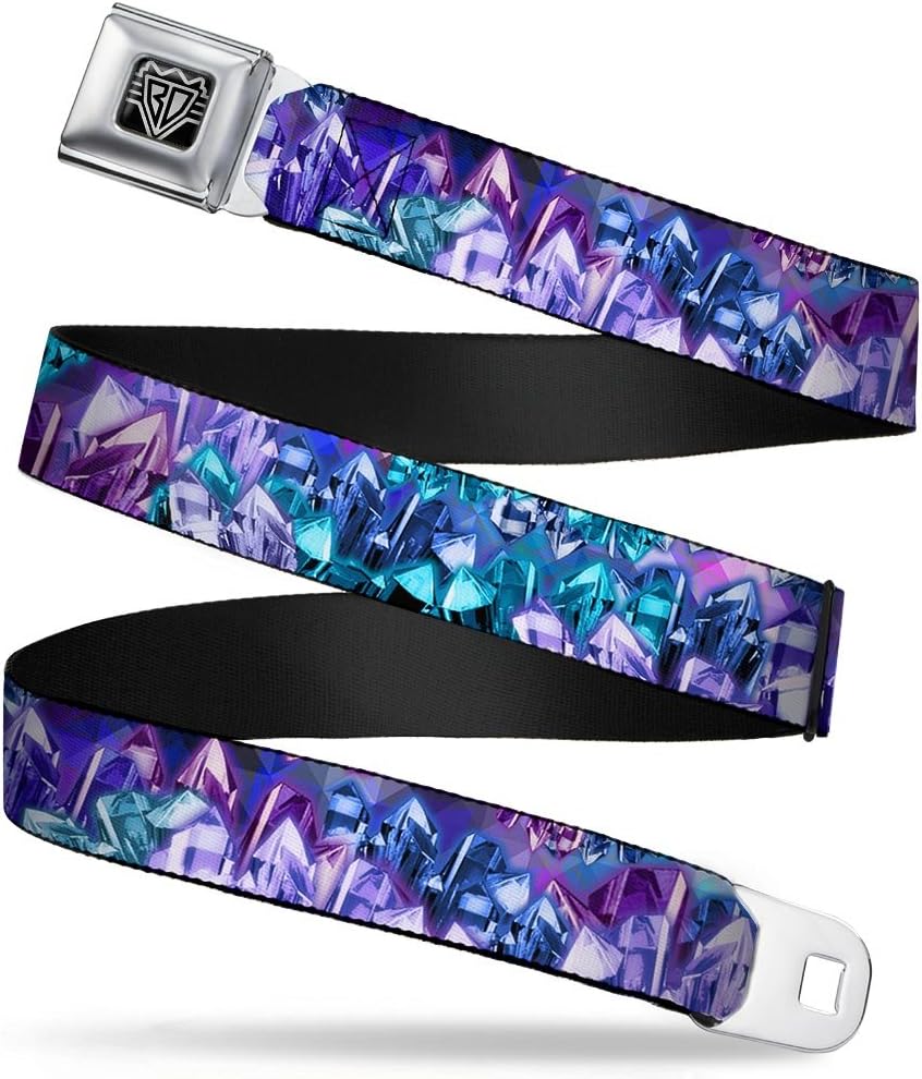 Buckle-Down Seatbelt Belt - Crystals2 Blues/Purples