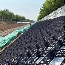 3ft/6ft/10ft/16ft/20ft/26ft/30ft Long Steep Hill Paver - 2" Depth Polyethylene Permeable Mesh for Retaining Walls & Slope Stabilization, Cuttable Dirt Storage Locker