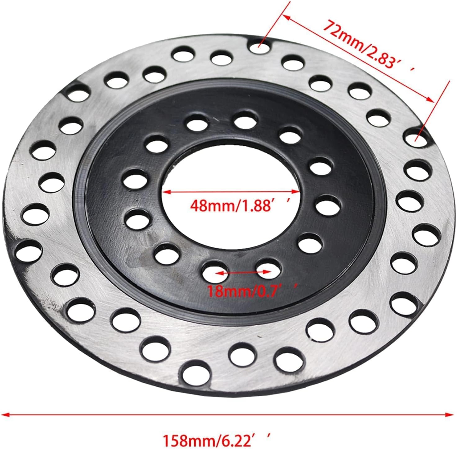 PRO BAT Rear Disc Brake Master Cylinder Caliper Assembly + 158mm/6.22'' Disc Brake Plate + Brake Pad for 50cc 90cc 110cc 125cc ATV Quad Coolster ATV Kids Four wheeler, Blue