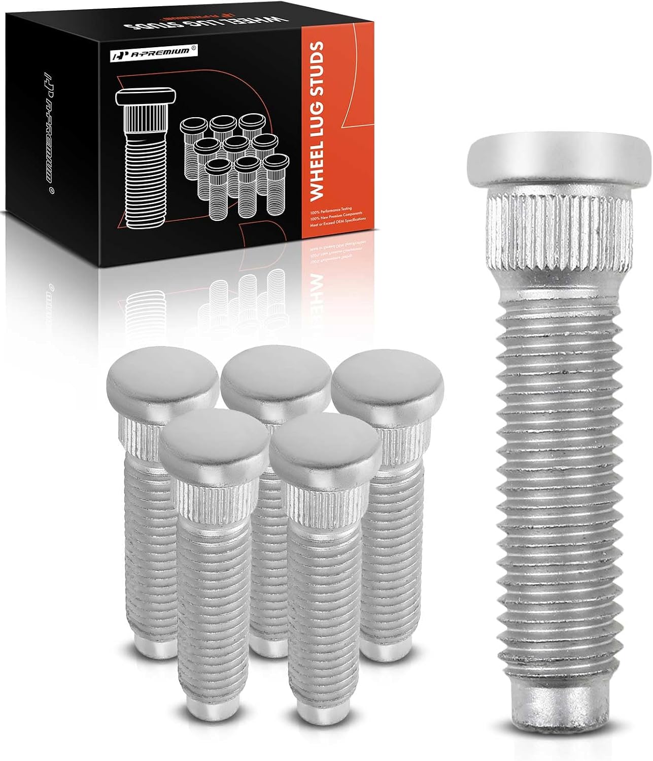 A-Premium Set of 6PCS Wheel Studs [M14-2.0] Compatible with Ford Expedition 2001-2014, F-150 2001-2014, F-150 Heritage & Lincoln Navigator 2001-2014, Mark LT 2006-2008, Blackwood, Repalce# YL3Z1107AB