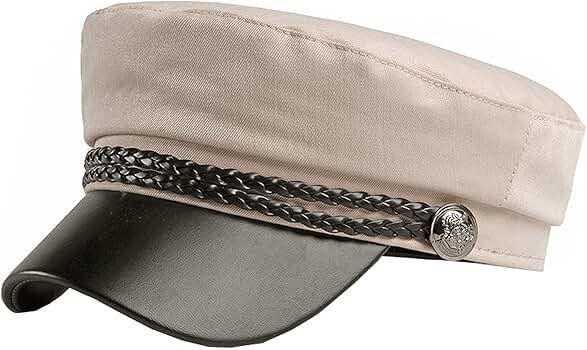 Brcus Men Women Yacht Captain Sailor Hat Newsboy Cabbie Baker Boy