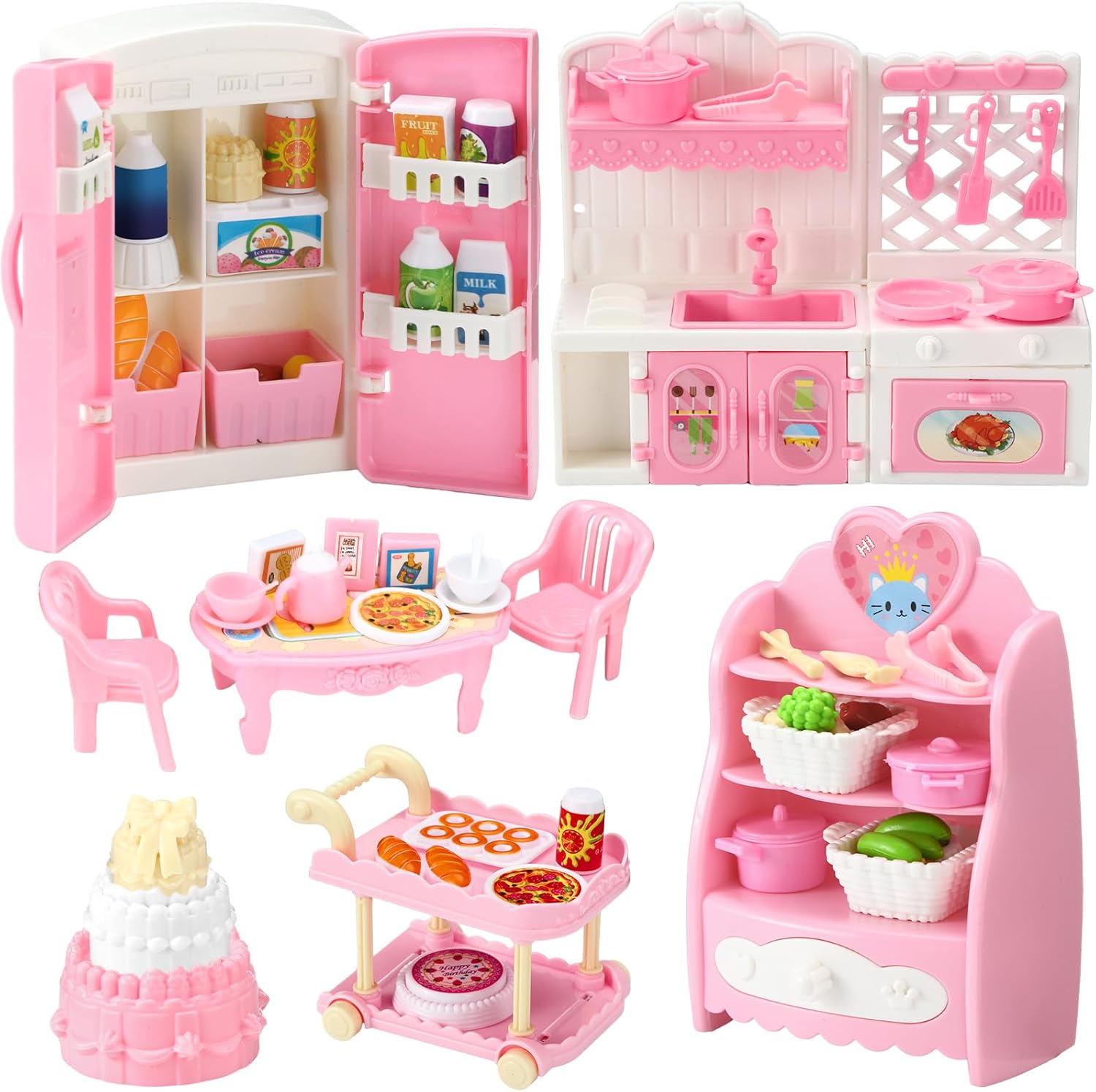66 Pcs Dollhouse Furniture Kitchen Play Set Doll Ghana Ubuy
