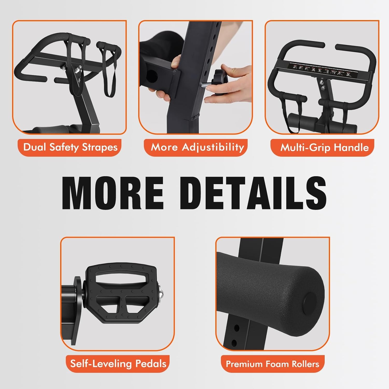 GMWD Stretch Machine, Full Body Stretching Equipment for Lumbar Stretching, Adjustable Leg Stretcher Machine, Lower Back Pain Relief, Flexibility Trainer, Improved Posture Correction, Rehab