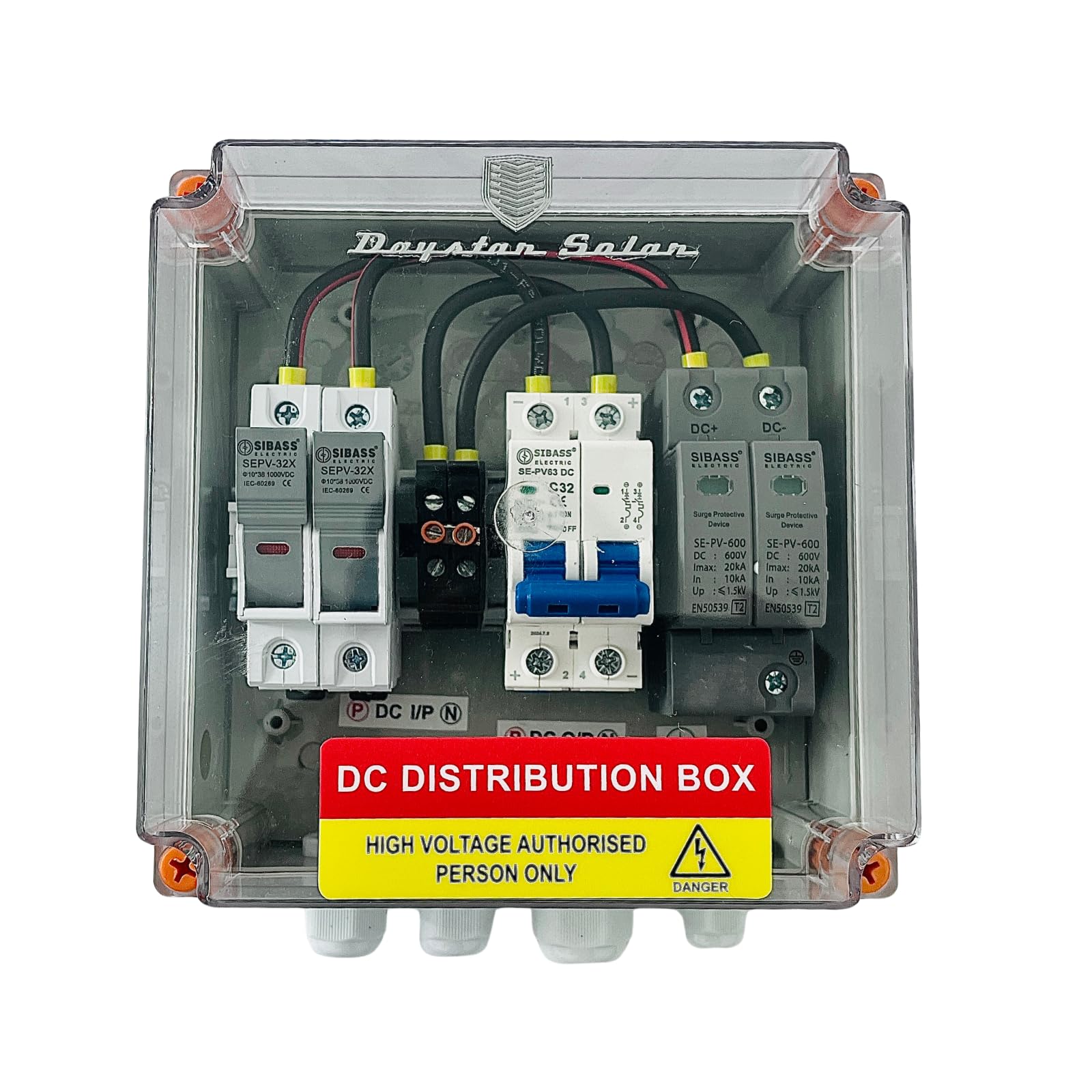 Daystar Solar DCDB 2-in-1-out DC Distribution Box with DC Sibass 600V SPD, DC Sibass 32A MCB 2-pole 800V, DC Sibass 32A Fuse (2 Series/String x panels up to 10-12 max each string) off-grid box (B0DG2WL9BW) Amazon Price History, Amazon Price Tracker