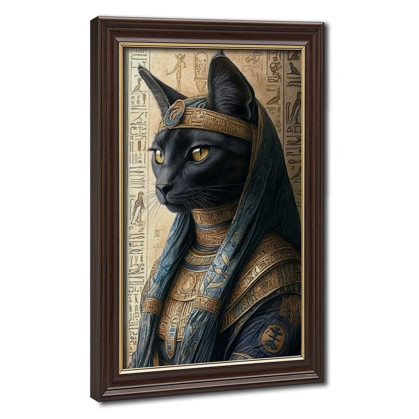 Bareronor Abstract Cat of The Egyptian Royal Family Canvas Poster Bedroom Decor Landscape Office Room Decor Gift 24" L X 36" W