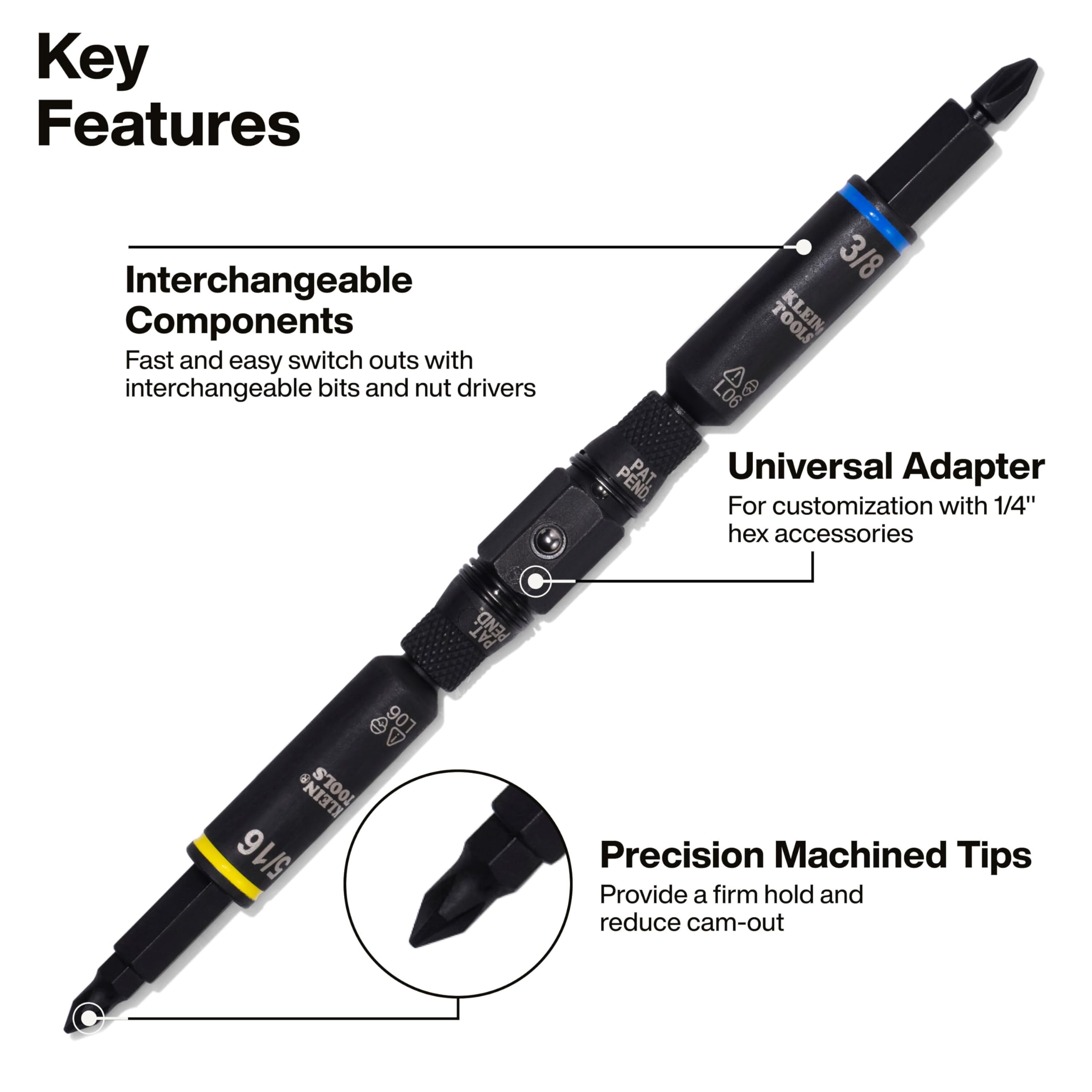 Klein Tools 11-in-1 Impact Screwdriver - Nut Driver -3
