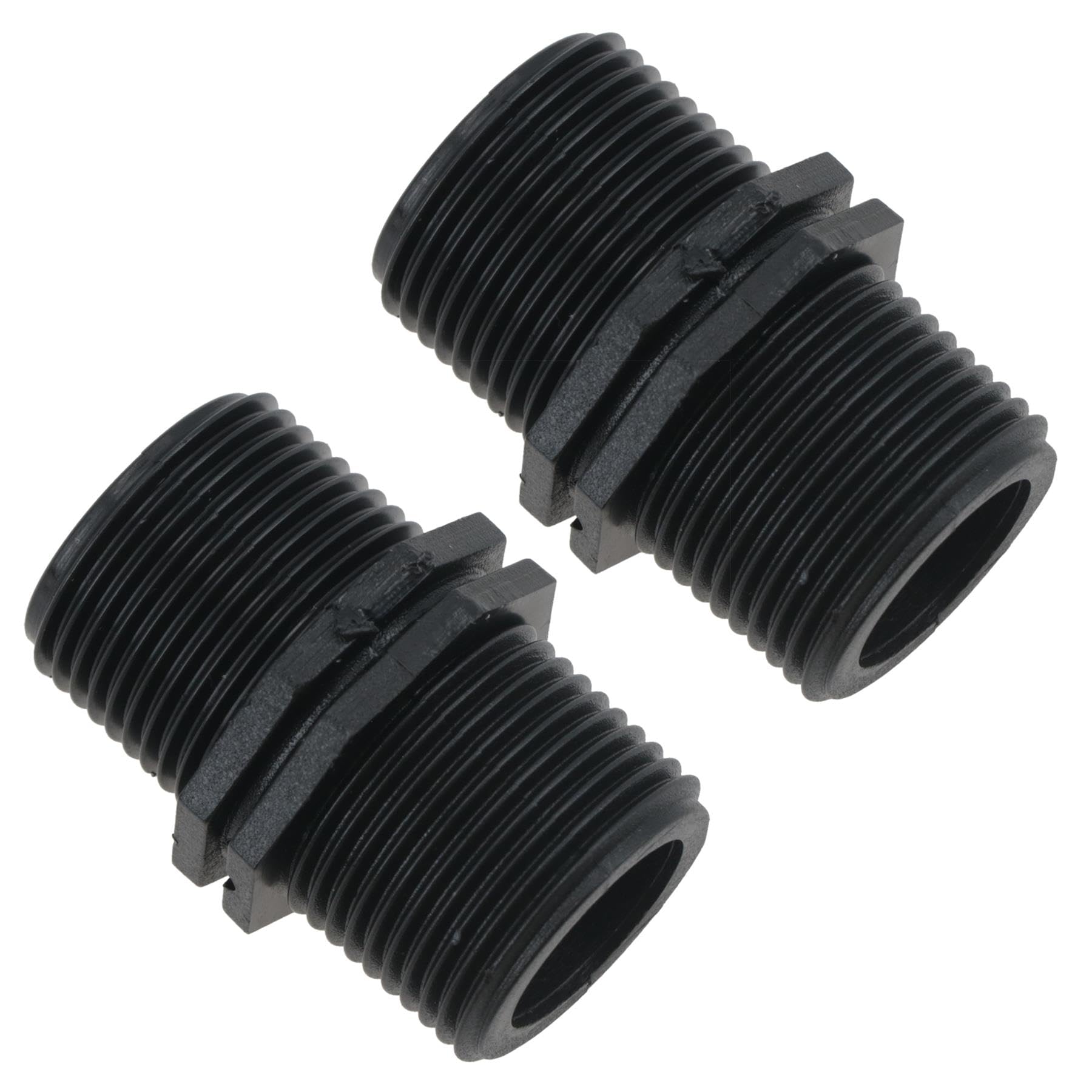 Ab Tools Men's Black Polypropylene Pp Nipple Thread Pipe Fitting Sockets 1/2In – 1/2In Bsp 2Pc