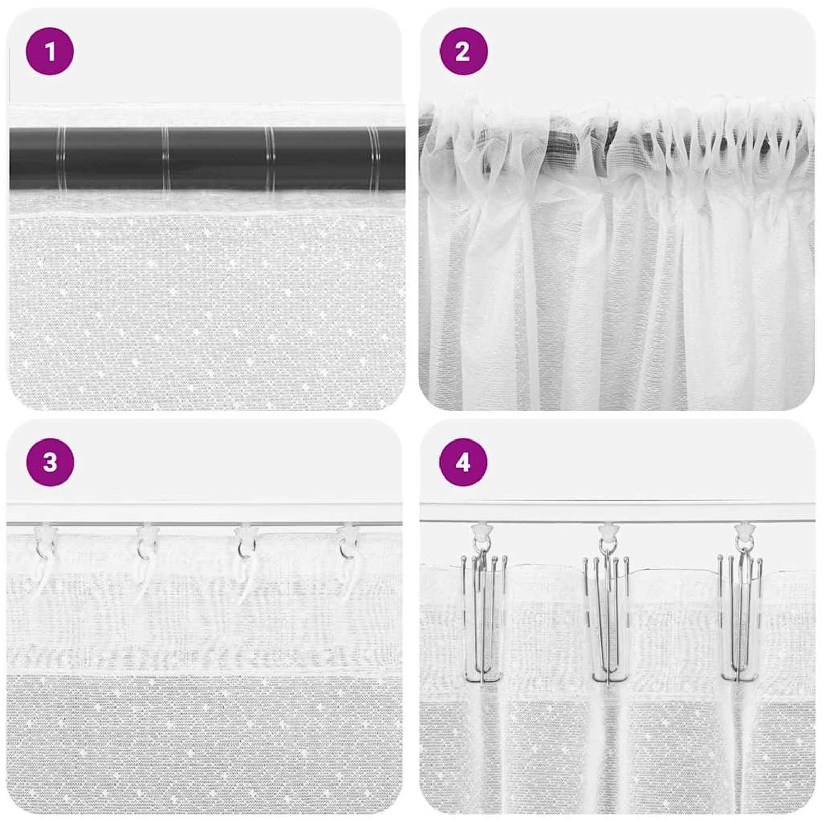 Gecheer Tenda in Pizzo con Tende Bianco 750 x 260 cm PoliestereTende Moderne