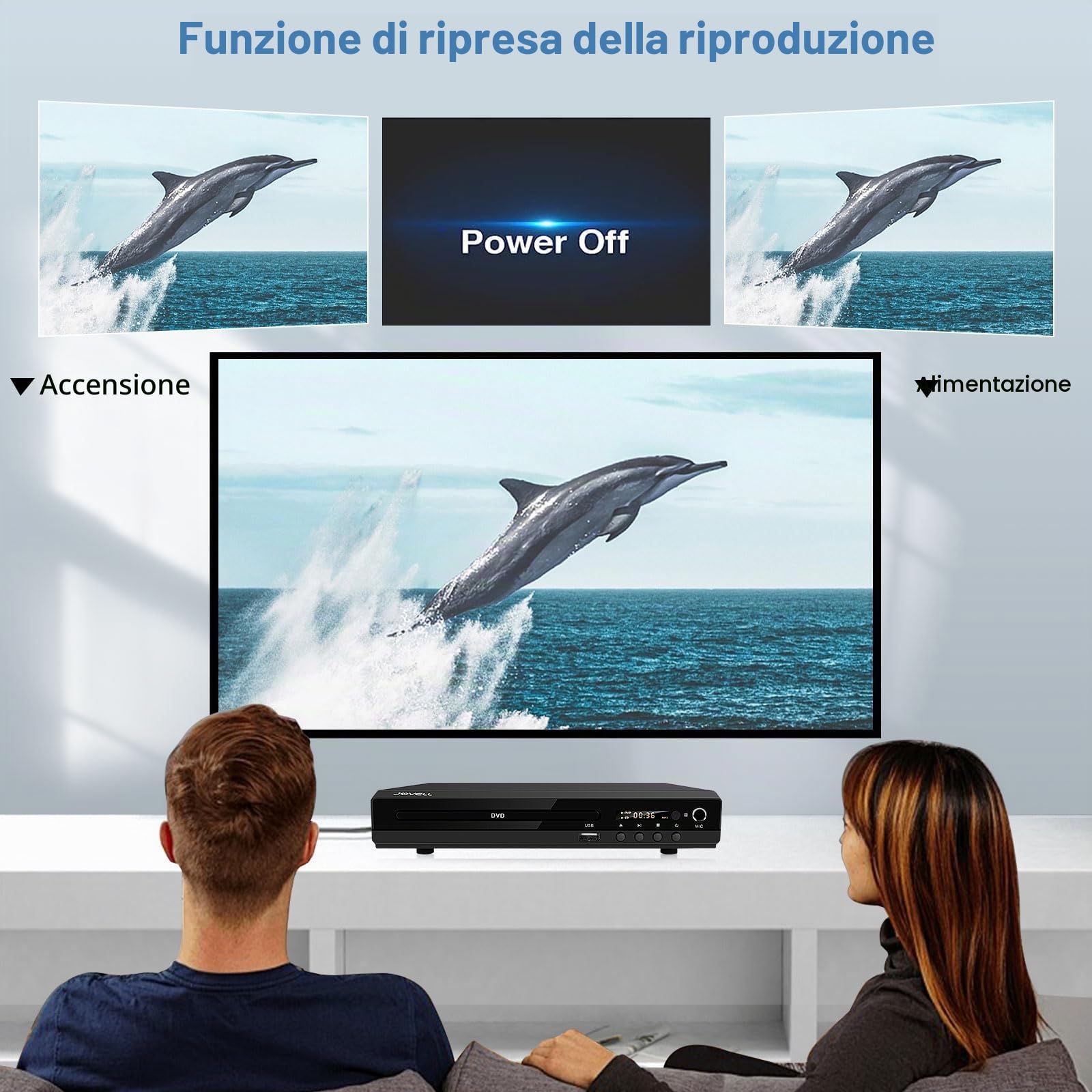 Lettore DVD 170 con porta scart 1080P HD senza regioni con uscita HDMI, uscita AV, sistema TV PAL NTSC, supporto ingresso MIC, ingresso USB (con scart)