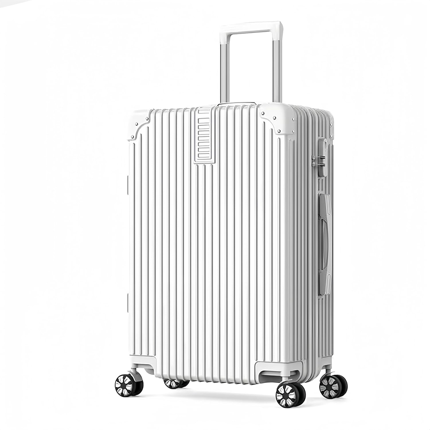 Wemart New Travel ABS Luggage Set, Hard Travel Trolly Bag with Carry On Cabin Size, Combination Lock and 4 Spinner Wheels, 20/24/28 Inches (Silver, 28-inch) Wemart New Travel ABS Luggage Set, Hard Travel Trolly Bag with Carry On Cabin Size, Combination Lock and 4 Spinner Wheels, 20/24/28 Inches (Silver, 28-inch)