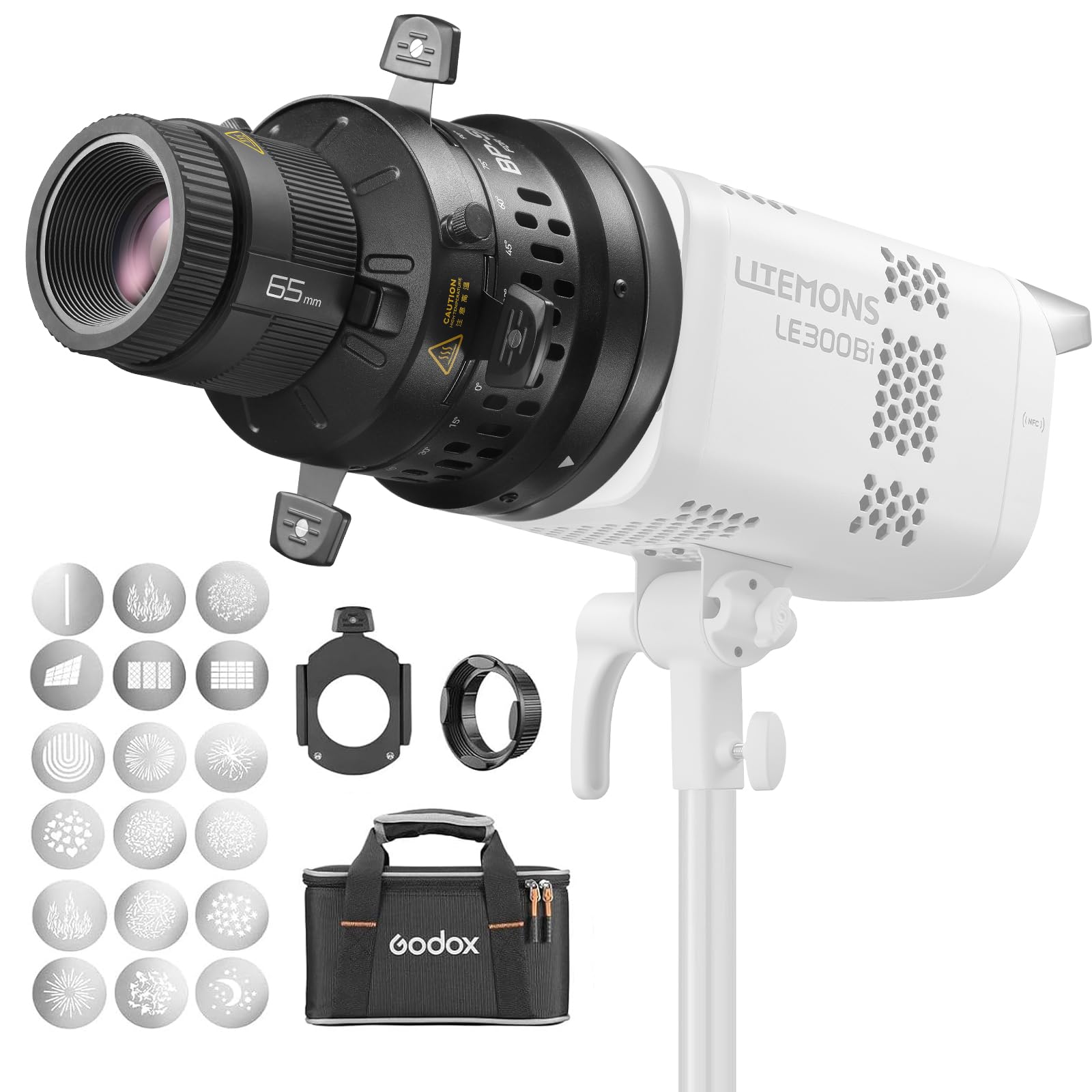 GODOX BP-SE - Projecteur LED Bowens Mount Snoot Spotlight GOBO (BP-SE65)