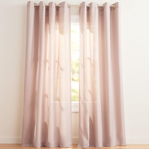 Miniatura 8 de Exclusive Home Curtains Loha - Par de paneles de cortinas de lino con ojales 54x108 pulgadas blanco invierno