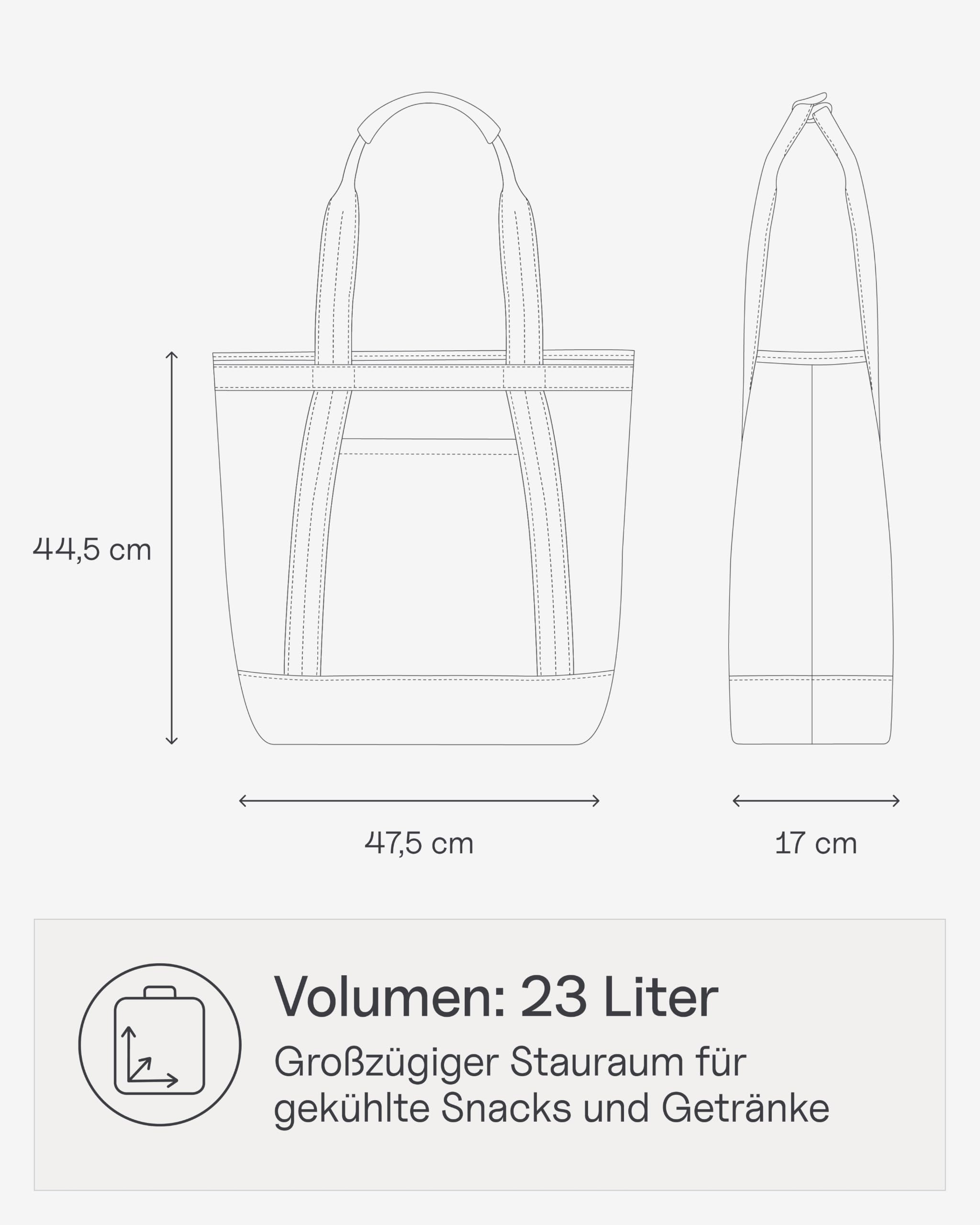 Kapten & Son Oulu Hybrid Cooler Bag Sandstone 23 L Outdoor Kühltasche | 23L Isoliertasche, Wasserabweisend & robust, Mit Picknickdecken-Fach & Flaschenöffner, Perfekt für Camping & Ausflüge