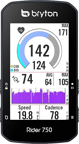 Miniatura 4 de Bryton Rider 750T GPS BicicletaCiclismo. Versión EE. UU. Pantalla táctil a color, mapas y navegación, entrenamiento inteligente para entrenador,