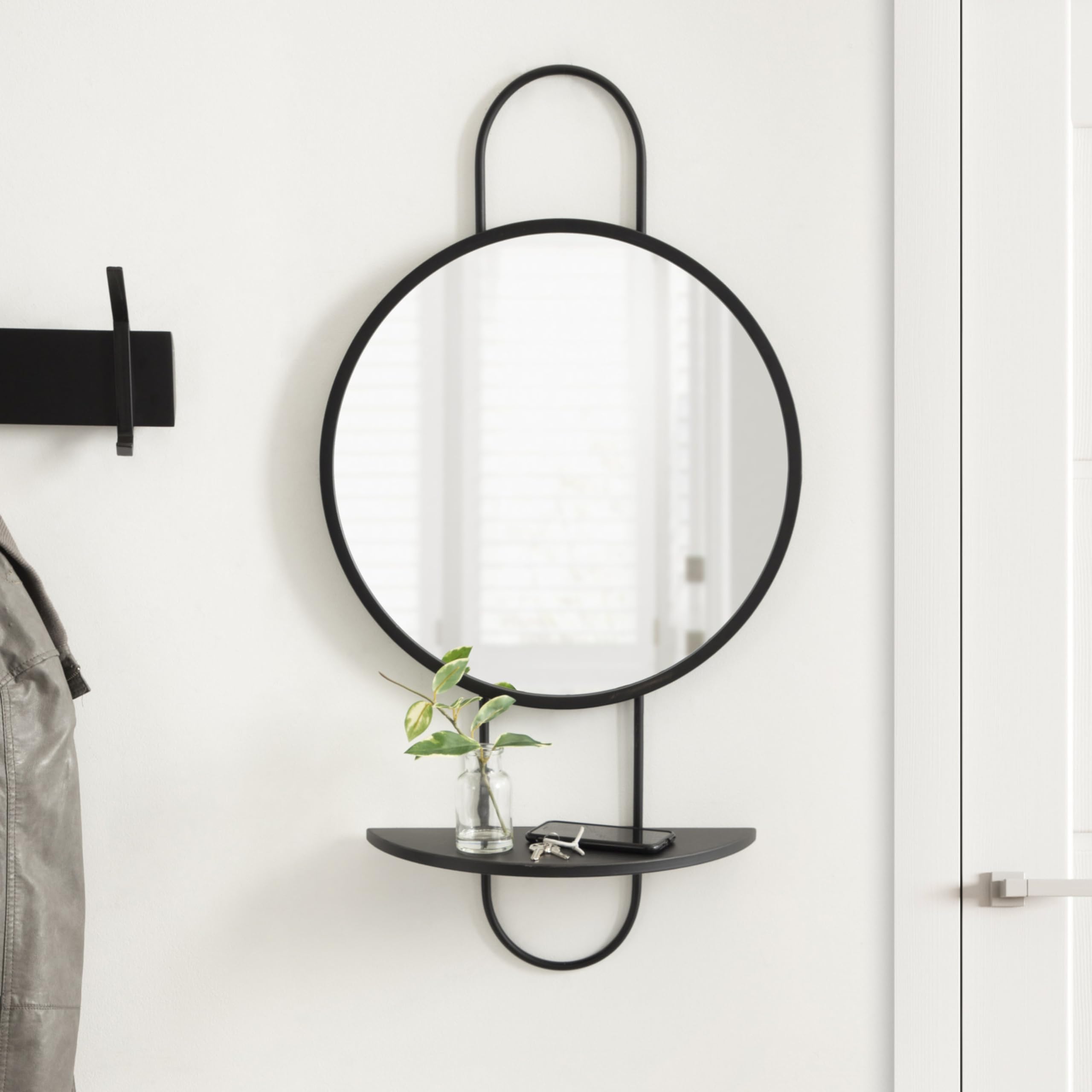 Amazon.com: Kate and Laurel Patel Modern Metal Round Mirror