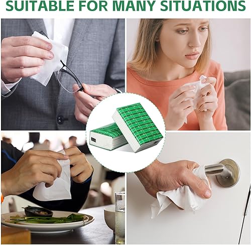 Miniatura 4 de Tenceur Paquete de 50 pañuelos faciales de fútbol a granel, suministros de fiesta de fútbol de 4 capas, mini pañuelos de bolsillo, paquetes de