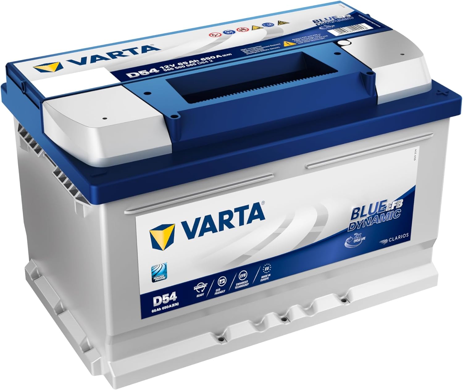 D54 Varta Start-Stop EFB Auto Batteria 12V 65Ah (565500065) Type 100 - Amazon product rated Grade C