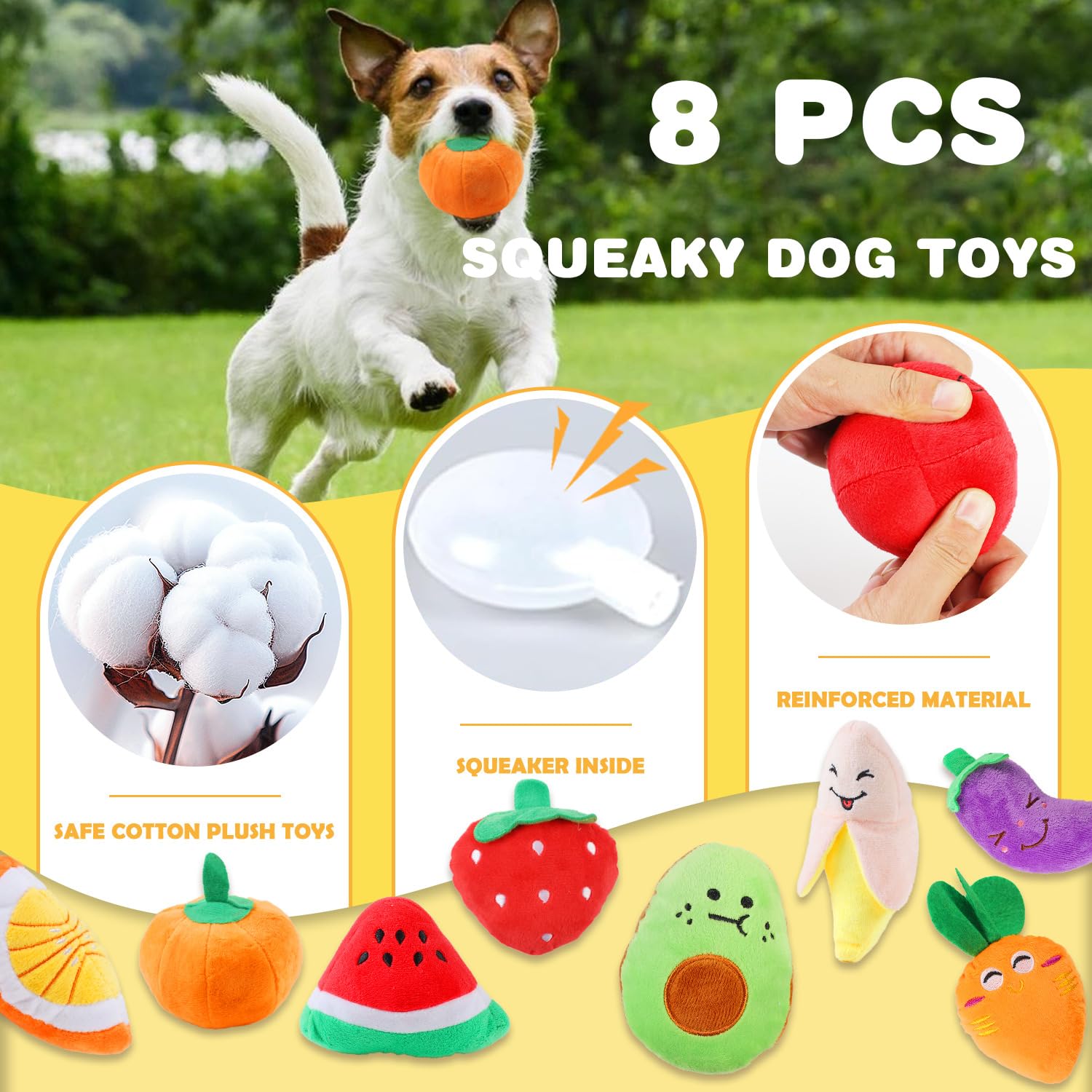 MRSOHRET Hundespielzeug, Kauspielzeug für Welpen, interaktives Quietschspielzeug und Seilspielzeug für kleine Hunde, langlebiges Sortiment, Plüschtier-Hundespielzeug, um sie zu beschäftigen, 18 Stück