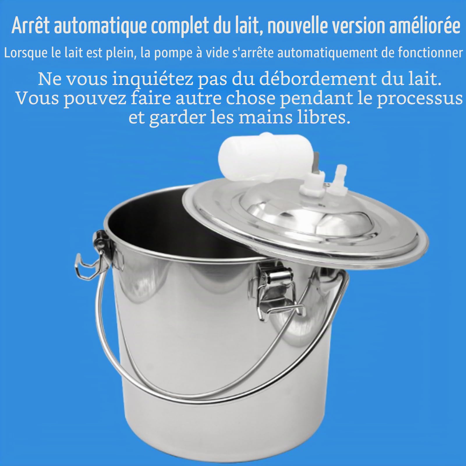 Machine de Traite à Pulsation Rechargeable, Trayeuse Électrique Portable pour Chèvres et Vaches, Pompe à Traire Automatique Batterie, Équipement de Traite pour Petite Ferme,Sheep,5L