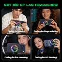 Black Shark Magnetic Phone Cooler 6 Pro – Smart Display, Magnetic Ring Plate, Addressable RGB LEDs, App-Controlled Cooling Fan for iPhone MagSafe, Android & iPad – Gaming, Streaming & Photography gallery image