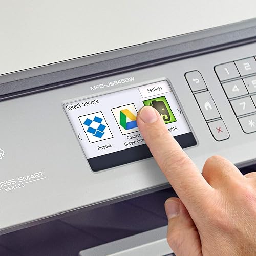 Vista 7 de Brother Impresora de inyección de tinta, MFC-J5945DW, InkvestmentTank Impresora todo en uno con impresión inalámbrica, dúplex, NFC y hasta 1 año