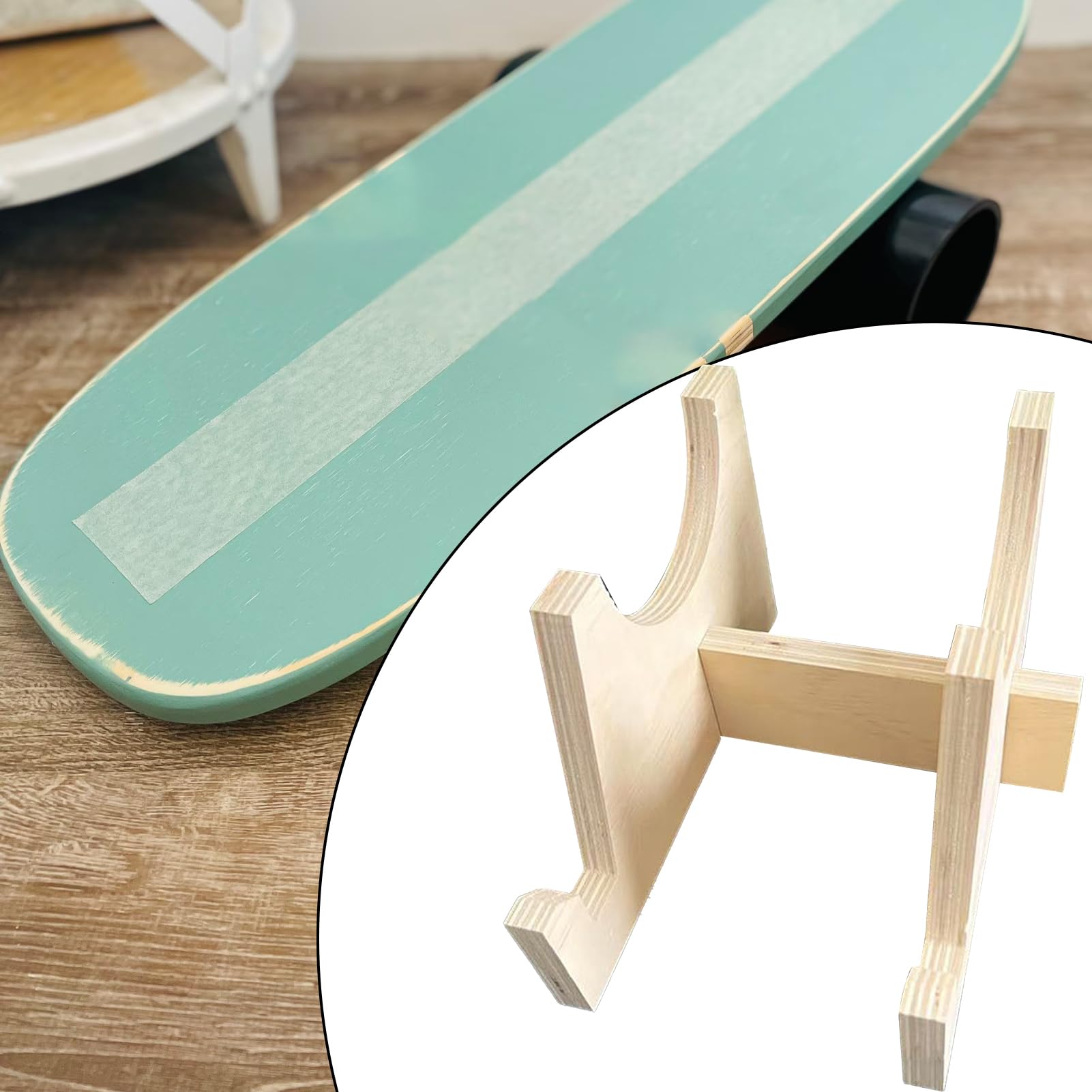 Balance-Board-Halterung – Halterung für Balance Board – Holzständer für Fitnessgeräte zu Hause