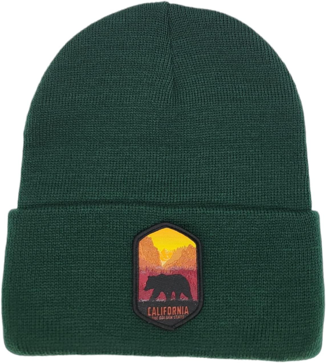California Beanie w/Cali Golden State Bear Woven Patch