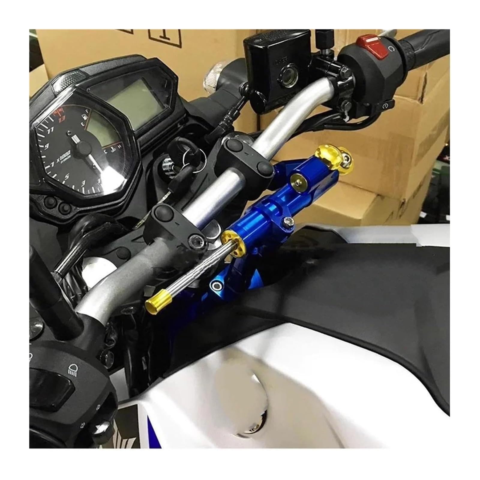 Direction De Moto pour MT03 MT-03 MT 03 2005-2024 Contrôle De Stabilisation Direction Sécurité CNC Stabilisateur D'amortisseur Moto Réglable D'amortisseur De Direction