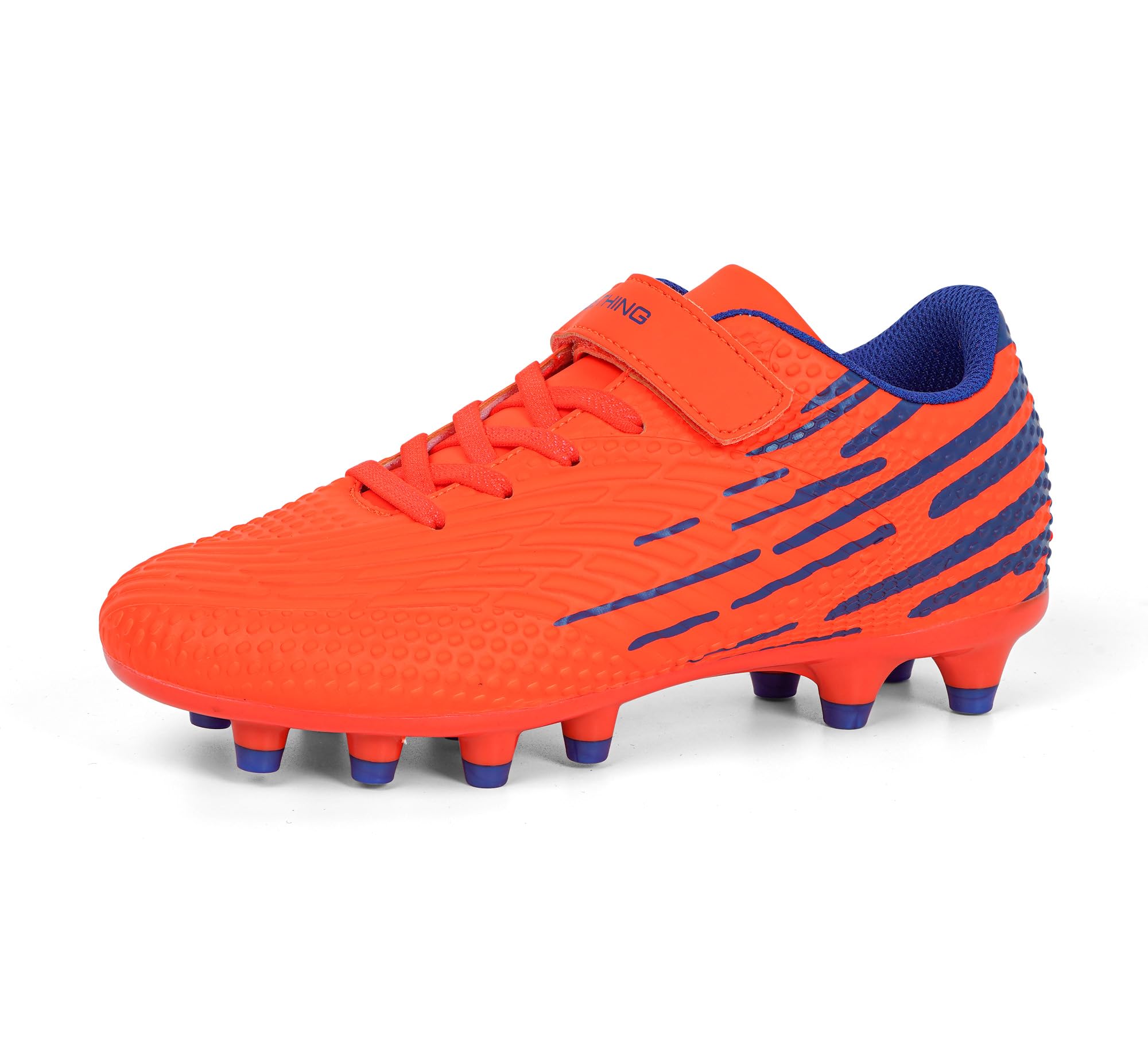Kinder Fußballschuhe mit Nocken Leder & Kunststoff für Kunstrasen und Rasen Leichte Sportschuhe für Jungen Mädchen rutschfeste Sohle