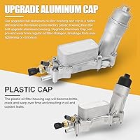 Vista 3 de 926-959 Carcasa Completa de Filtro de Aceite de Motor de Aluminio con Sensores de Enfriador de Aceite y Kit de Juntas Compatible con 2011-2016