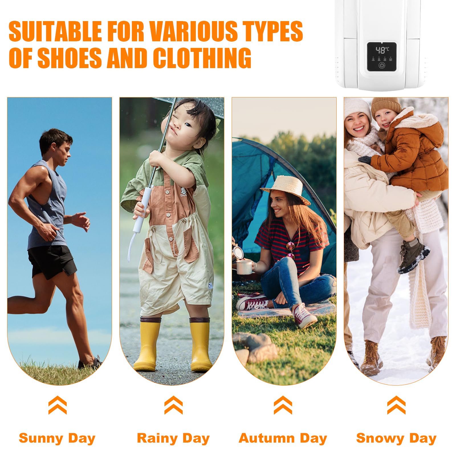 Secador De Zapatos Para 2 Pares, Secador Zapatos, Secador De Botas Con Temporizador, Calentador Eléctrico De Zapatos, Esterilización UV, Plegable Para Guantes, Zapatos, Calcetines