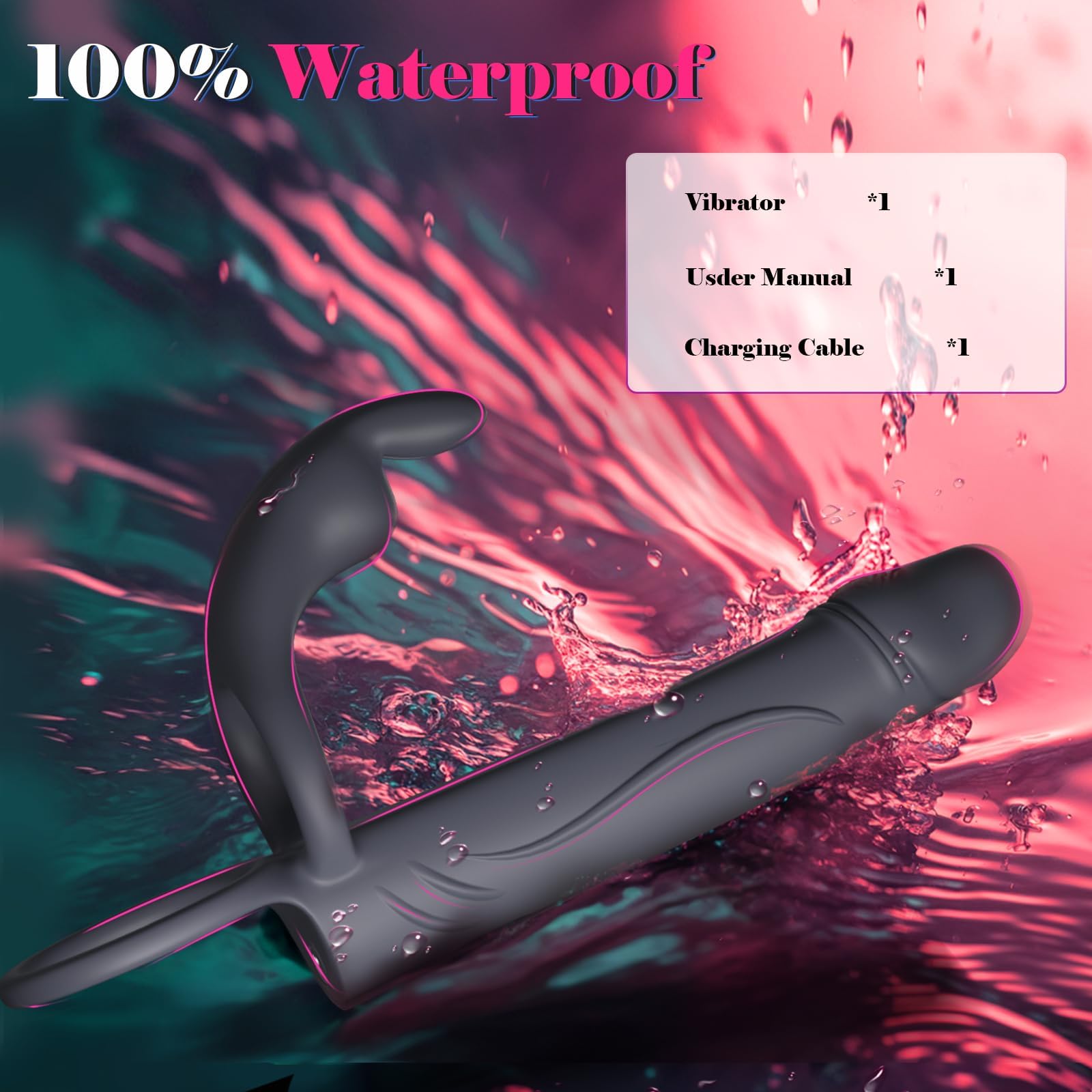 Plug anale vibrante con anello per il pene,stimolatore clitorideo rabbit,doppio dildo anale con strap-on, sex toy anale per coppie,sex toy per uomini e donne, Fatdhu,piccolo anello per pene