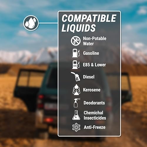 Miniatura 6 de TERA PUMP - Bomba de transferencia de combustible (gas, queroseno, diésel, E85) Hasta 3 GPM sifón con sistema de admisión flexible, bomba de sifón