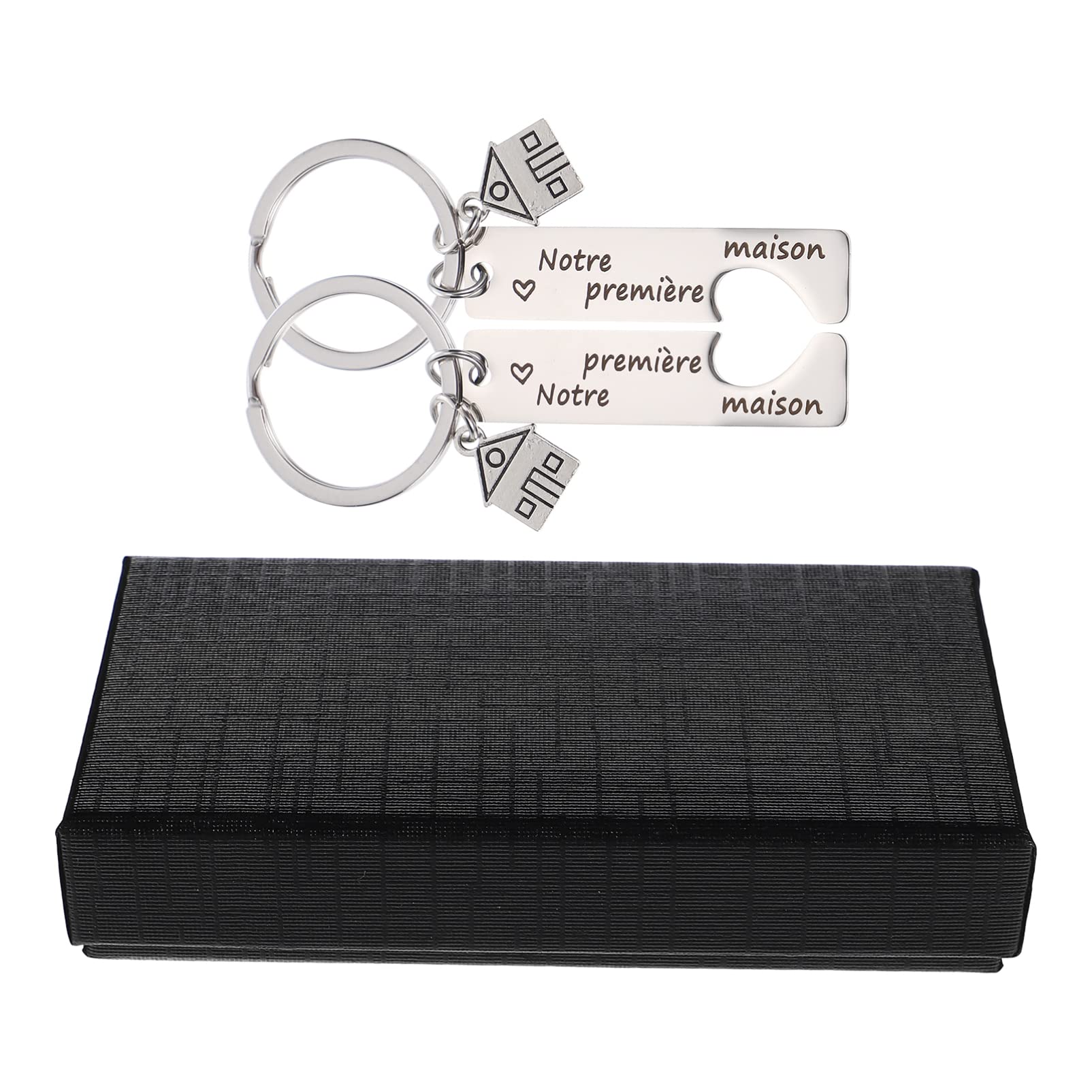 SHERCHPRY2pcs Housewarming Keychain House Keychains New Homeowner Gifts Housewarming Gift Unique Key Chain First Home Keychain Stainless Steel Backpack Metal Lovers