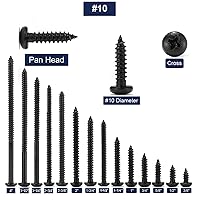 Vista 10 de Tornillo de madera #7 x 3/4 pulgadas, 100 unidades, 18-8 (304), cabeza de acero inoxidable, tornillos autorroscantes rápidos para paneles de yeso