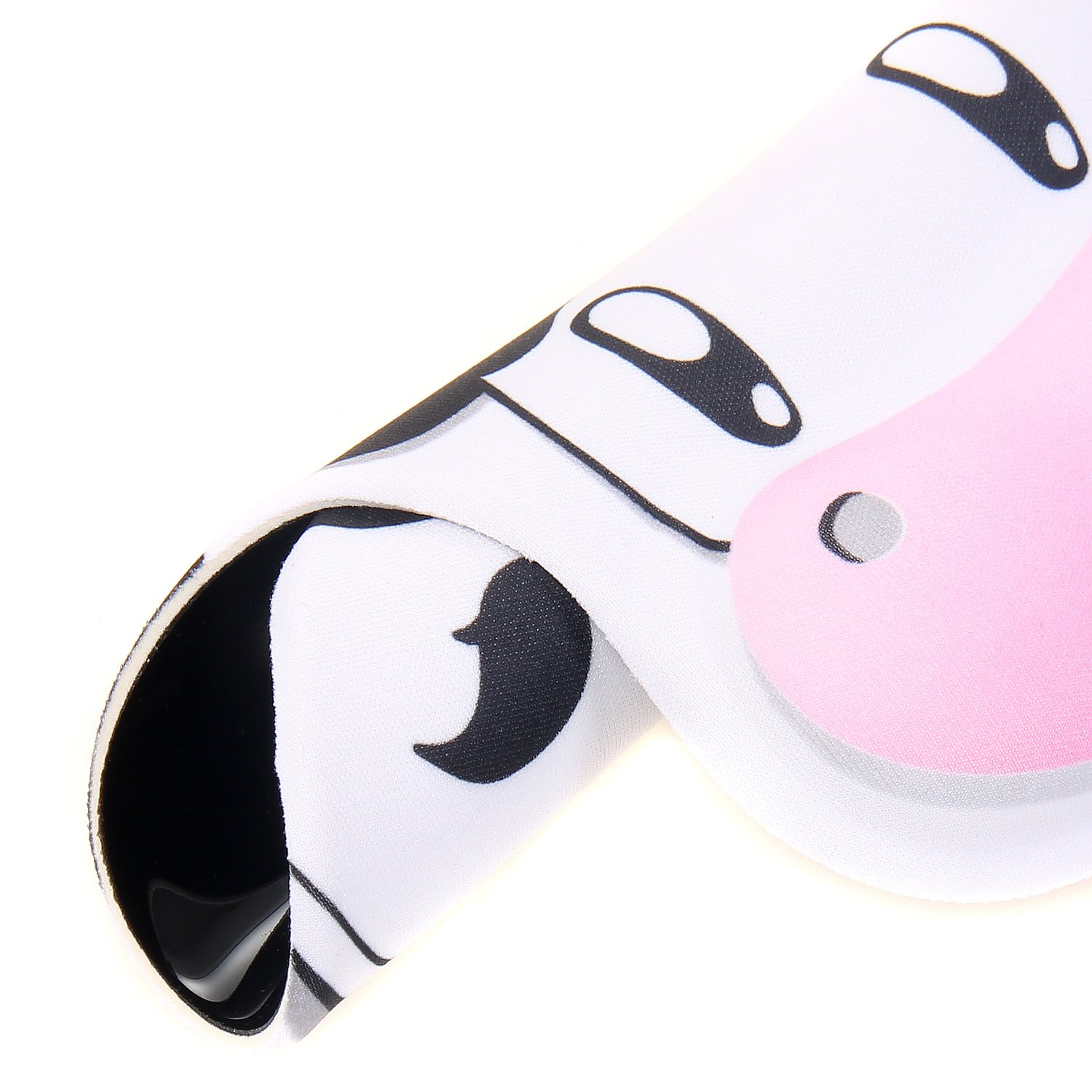 Mouse Pad Con Supporto Gel Polso TUKA - Design Mucca, Superficie Sensibile, Base Antiscivolo