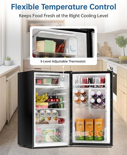 Miniatura 5 de Electrodoméstico de tamaño completo – Congelador vertical de una sola puerta de gran capacidad para dormitorio, oficina y dormitorio Refrigerador