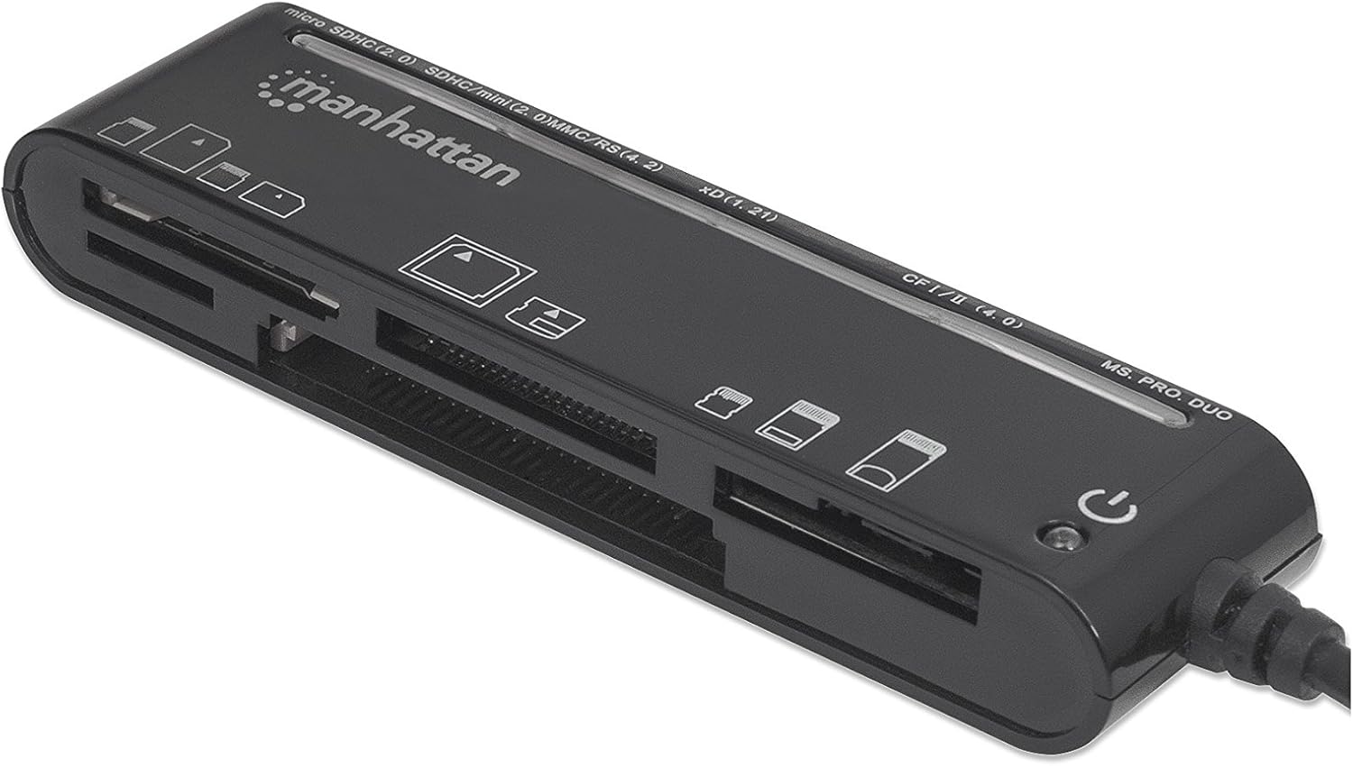 Manhattan USB 2.0 Multi-Card Reader/Writer in retail packaging