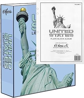 H.E. Harris & Co. USA Liberty Postage Stamp Plate Block Album with Pictures/Illustrations (Part C 1989-2019) with Liberty Two-Post Binder