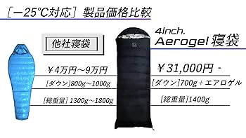 Amazon.co.jp: 【エアロゲル寝袋】ブラック （-25℃対応 極寒でも