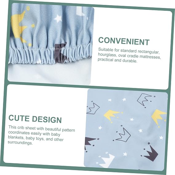 Kisangel Removable Crib Mattress Cover Bassinet Mattress Pad Fitted Sheet Lovely Summer Print