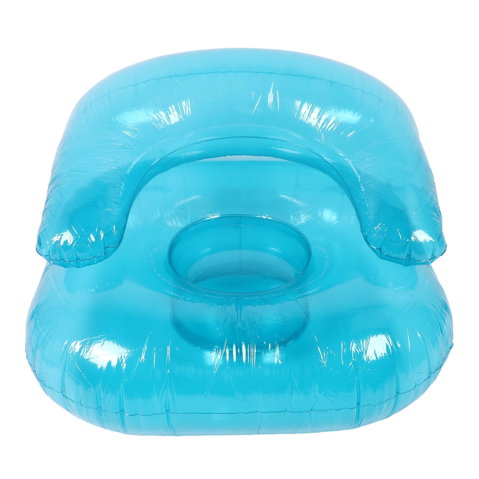 Divano gonfiabile trasparente poltrona ergonomica gonfiabile in PVC per soggiorno interno ed esterno a bordo piscina leggero portatile blu