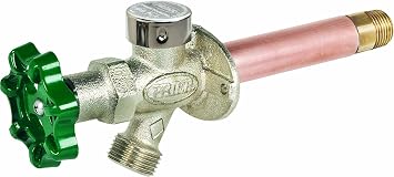 Prier C-144D12 Frost Free Anti-Siphon Outdoor Wall Hydrant, 12-Inch, Green