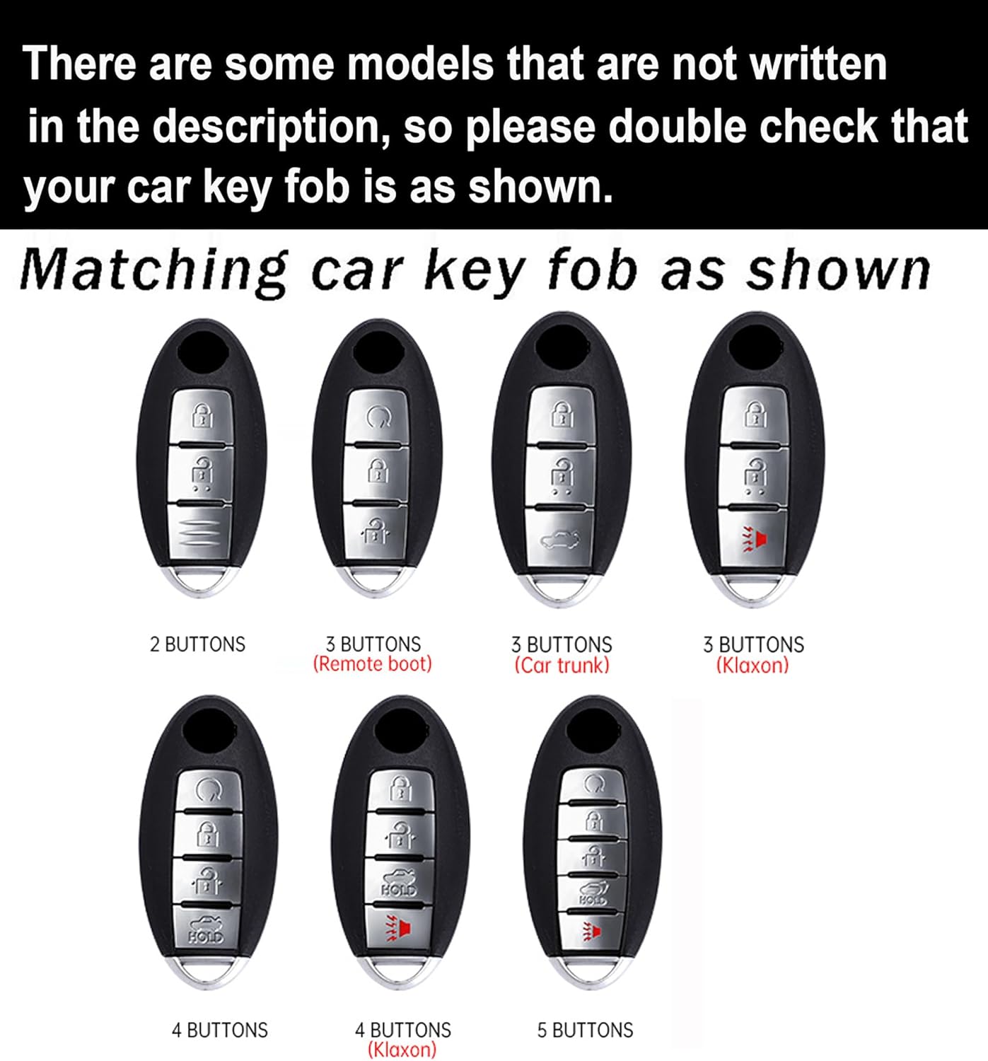 ontto 5-Button Key Shell with Keychain Metal and Leather Key Fob Cover Fit for Nissan Altima Rogue Sentra Pathfinder Frontier Maxima Titan Murano Kicks Juke Versa Armada GTR 370Z Leaf,Grey