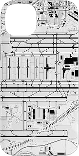 KATL Atlanta International Airport B&W Airport Map Case for iPhone 14 Plus