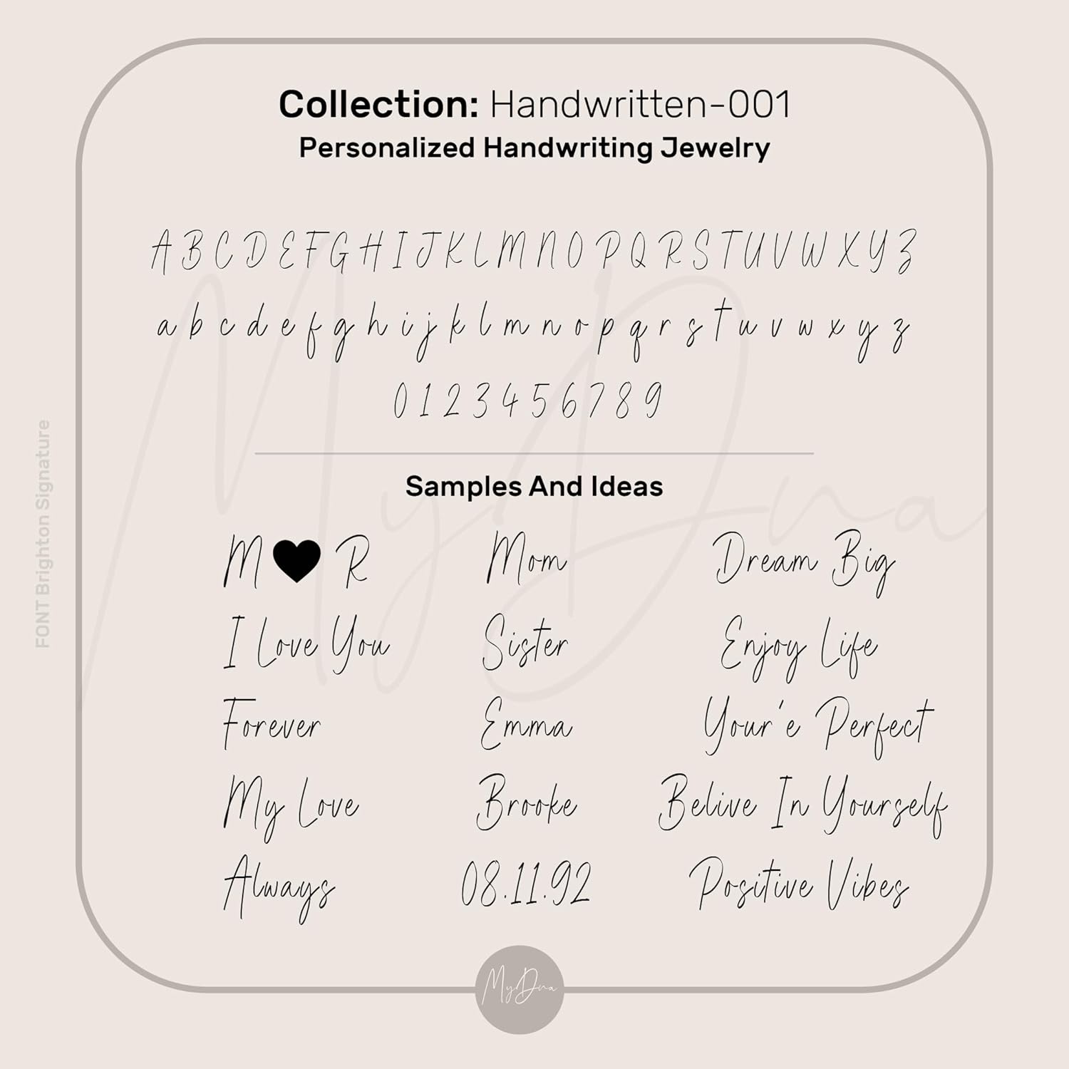 Handwritten Engraving Ring - Personalized Signet Jewelry - Gift for Mom