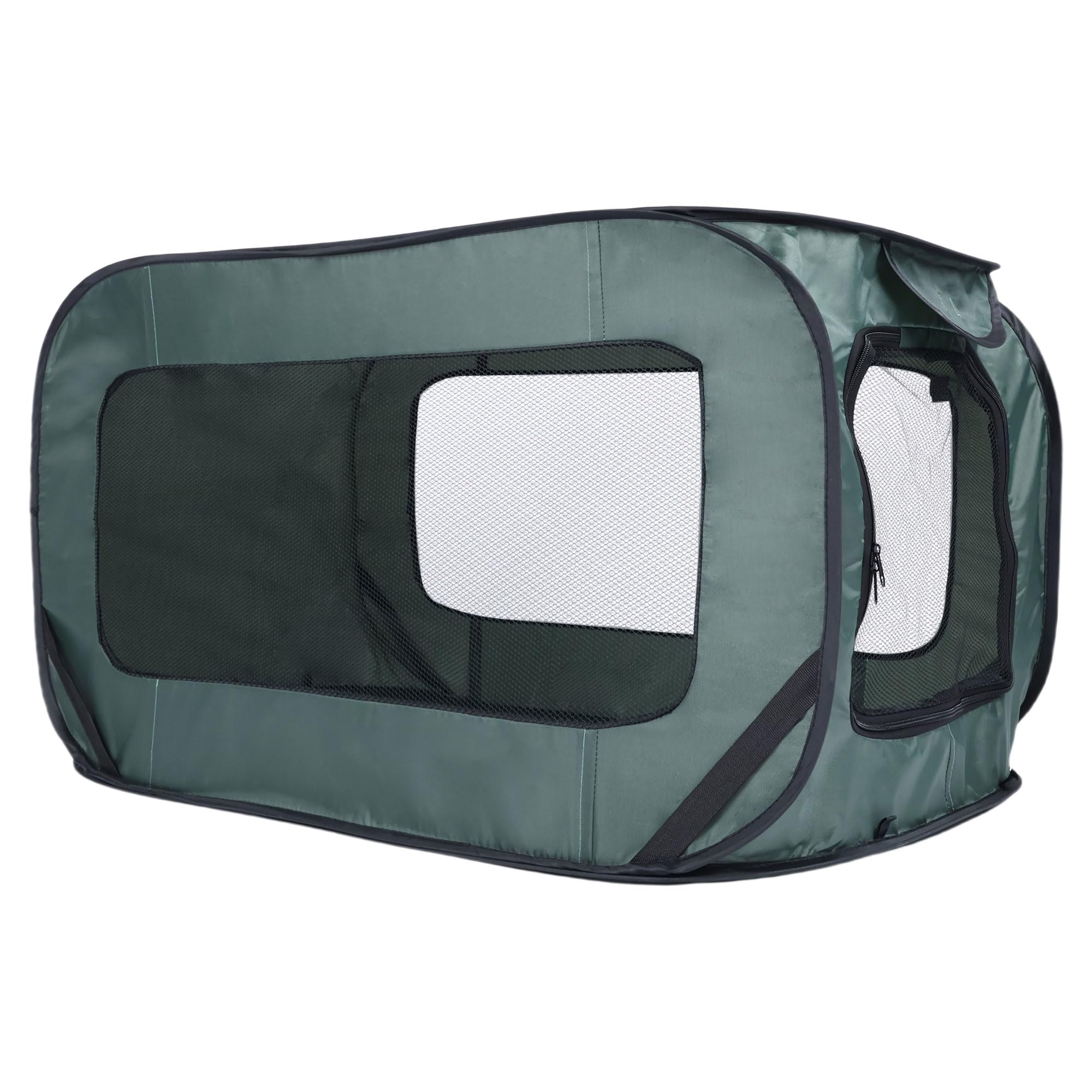 Foldable Dog Kennel for Large Dogs 36-inch, Portable Waterproof Dog Crate, Pop-Up Indoor/Outdoor Pet Cage & Car Seat Travel Bed (Green)