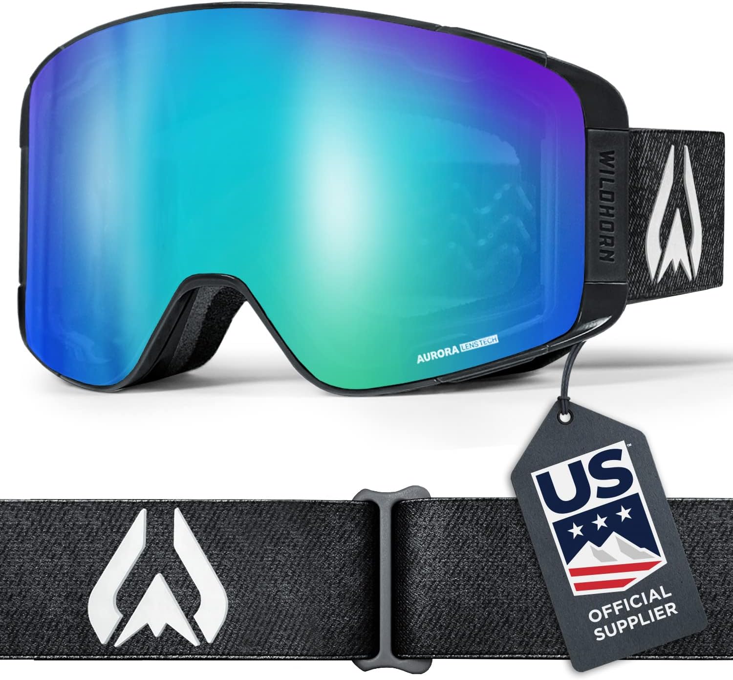 Wildhorn Pipeline Ski Goggles Men Women OTG Anti-FogScratch Snowboard Goggles-US Ski Team Official Supplier-100% UV Swap Lens